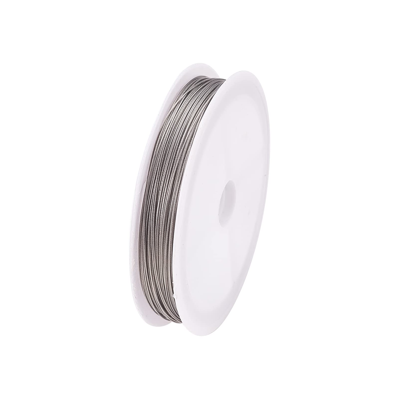 Airssory 164.04 Feet(50m)/roll Tiger Tail Wire Nylon-Coated Stainless Steel Silver for Jewellery Making Supplies and Crafts - 0.45mm