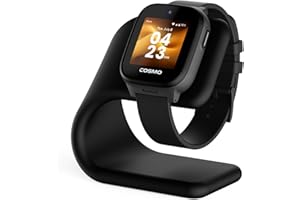 JrTrack LaunchPad Magnetic Charging Stand | Kids Smartwatch Charger | Fast Charging, Strong Magnetic Connection | Nightstand Companion for Kids Smart Watch | Clock & Alarms | Wall Adapter Incl.