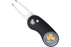 Full Metal Markers Premium Golf Divot Tool with Unique Metal Ball Marker – Pitch Mark Repair Tool for Green and Putting Surface – 1 Divot Tool + 1 Marker