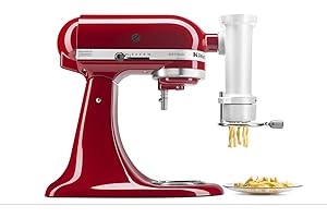KitchenAid Ksmpexta Gourmet Pasta Press Attachment with 6 Interchangeable Pasta Plates, White