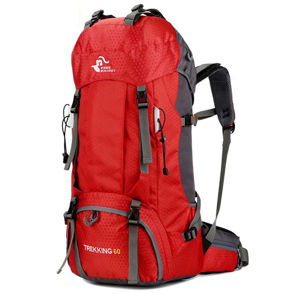 Bseash 60L Waterproof Hiking Camping Backpack with Rain Cover, Lightweight Outdoor Sport Travel Daypack Rucksack for Climbing Skiing — image 1