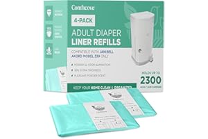 4 Pack Adult Diaper Liner Refills, Compatible with Janibell Akord 330 Model, Adult Diaper System to Eliminate Waste, Odor Resistant by Comficove