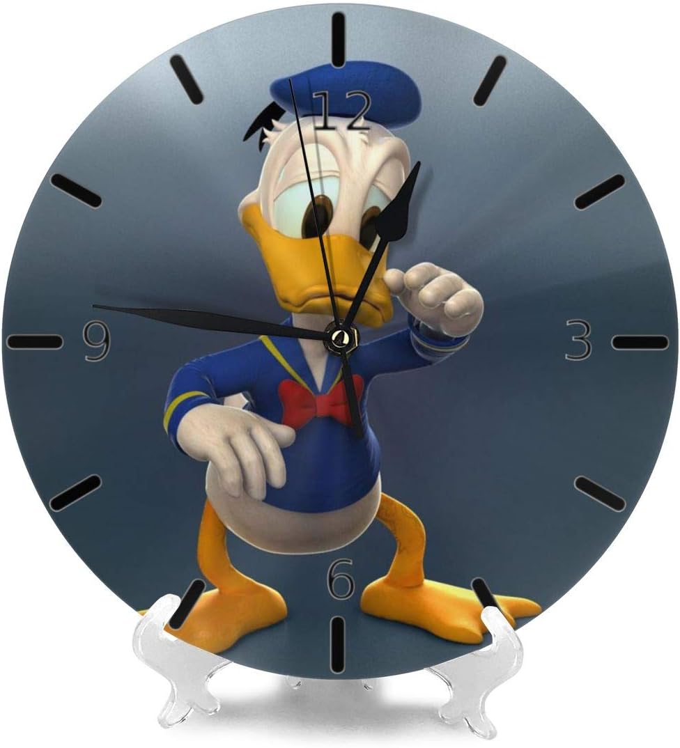 Amazon Co Jp ドナルドダックのかわいい壁紙4 掛け時計 円形 シンプル 静音 おしゃれ 高級感 フレームなし インテリア 壁掛け時計 置き時計 ホーム キッチン