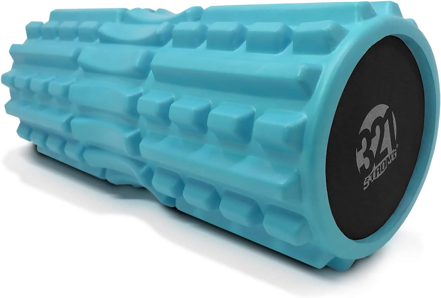 321 STRONG Foam Roller - Extra Firm High Density Deep Tissue Massager with Spinal Channel, for Muscle Massage and Myofascial Trigger Point Release, with 4K eBook - Aqua: Sports & Outdoors