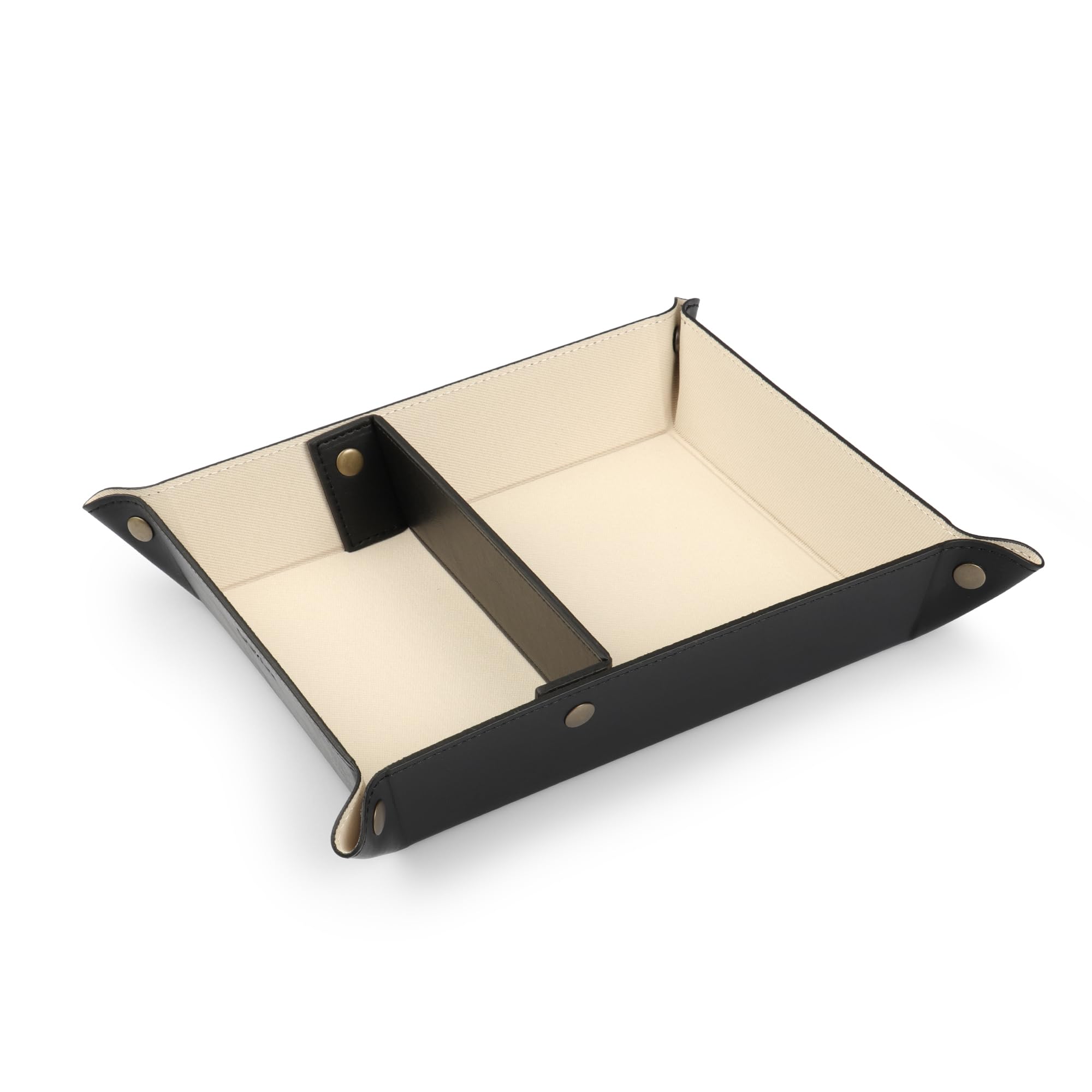 Londo - Leather Tray Organizer - Practical Storage Box for Wallets, Watches, Keys, Coins, Cell Phones and Office Equipment