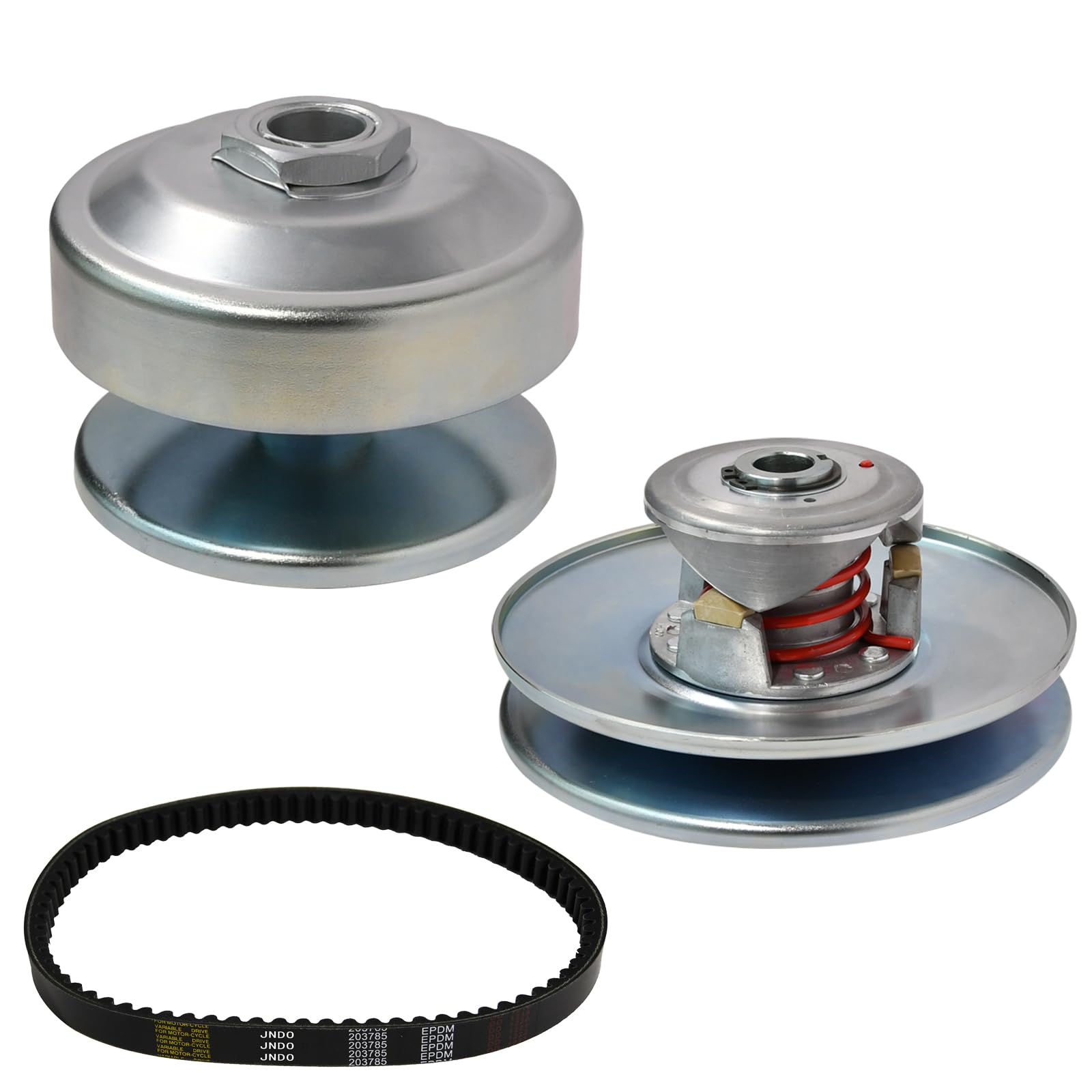 Photo 1 of JNDO Go Kart 40 Series Torque Converter Kit with 1" Driver Clutch+3/4" Driven Clutch+203785 Drive Belt for Comet 209133A 209139A 209151A Manco 2432 8hp-16hp engines with 1/4" keyway