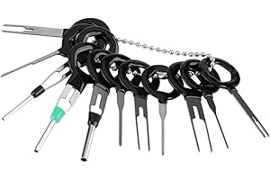 BEWINNER 11 Pcs/Set Auto Car Terminal Removal Tool Plug Circuit Board Wire Harness Terminal Extraction Pick Connector Crimp Pin Back Needle Remove Set