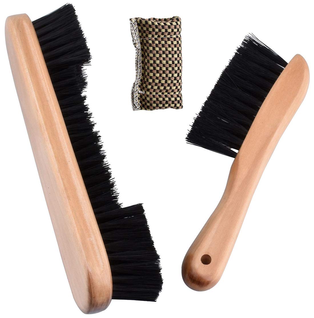 Billiards Pool Table and Rail Brush Set with Cue Cleaning Cloth Club Wipe Dry Cloth