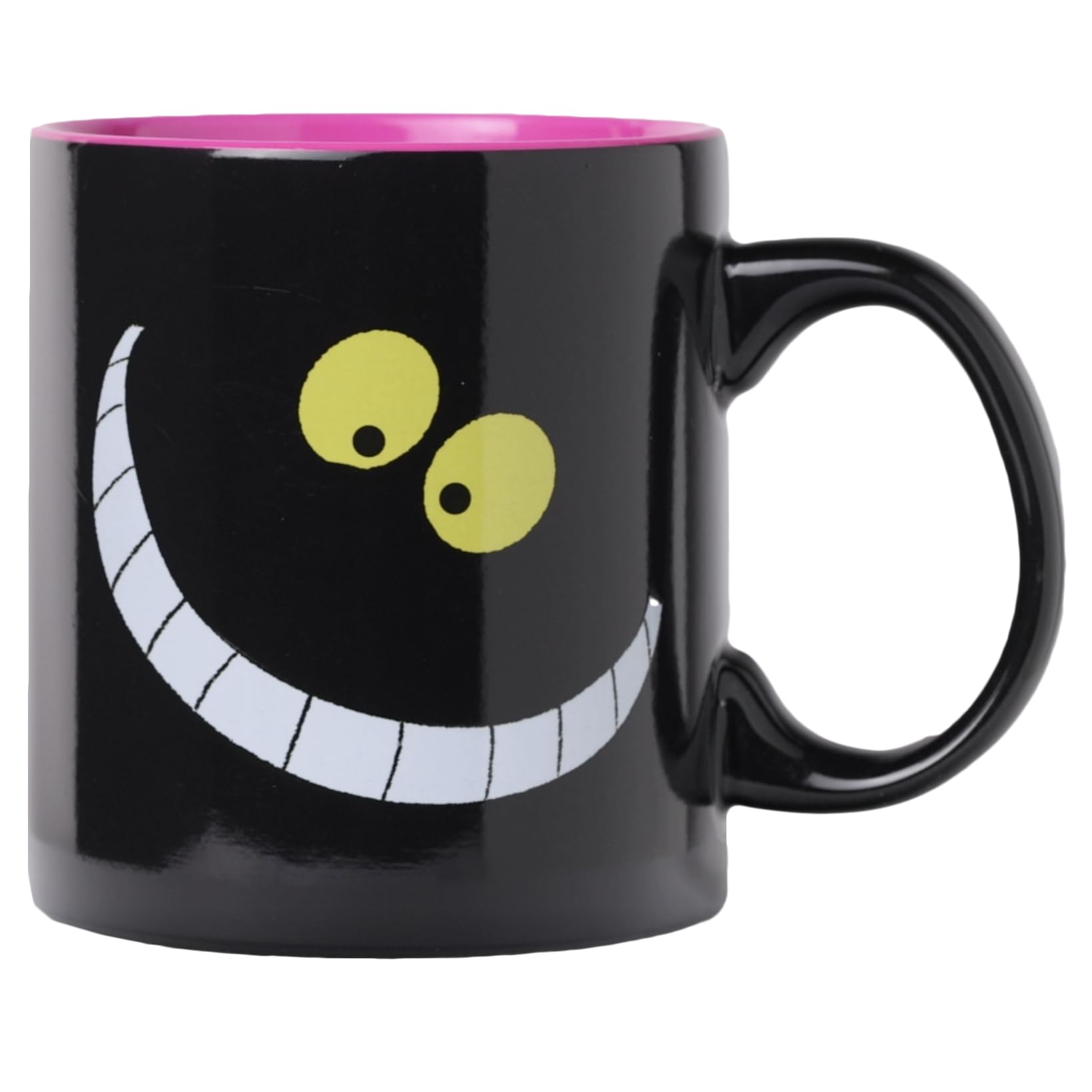 Photo 1 of Silver Buffalo Disney Alice in Wonderland Cheshire Cat Curiouser and Curiouser Heat Reveal Ceramic Mug, 20 Ounces