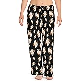 Women's Halloween Pajama Pants Elastic Waist Ghost Pumpkin Print Lounge Pants Comfy Drawstring Sleep Bottoms Pjs