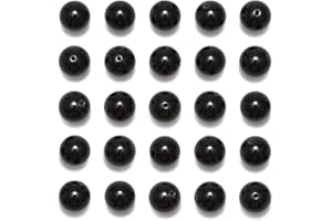 NCB 100pcs Original Natural Stone Beads Gemstone Round Loose Beads 6mm 8mm 10mm (Black Onyx Agate, 6mm 100Beads)