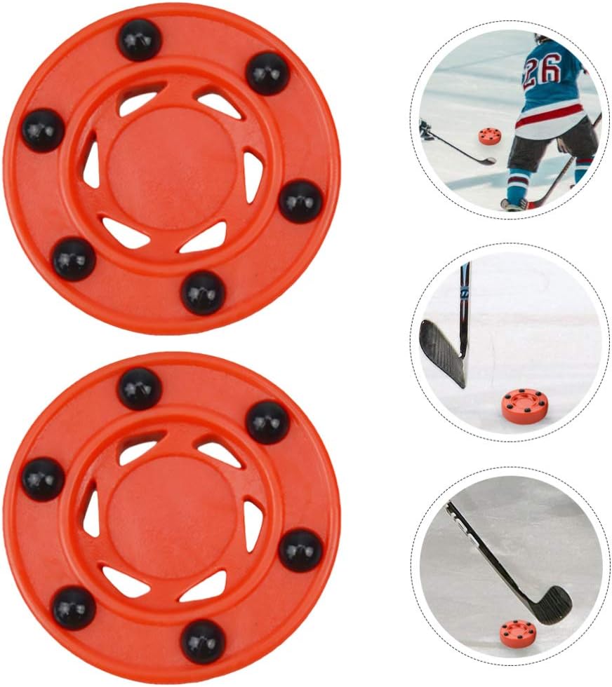 BESPORTBLE 2pcs Roller Hockey Game Puck Training Puck Street Hockey Ball Stick Handling Training Street Hockey Puck for Practicing : Sports & Outdoors