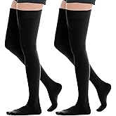 20-30mmHg Thigh High Compression Stockings, Silicone Dot Band Anti-Slip Compression Socks for Women & Men, Medical Compression Socks for Nurses,Pregnant,Varicose Veins, Sports Recovery
