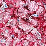 Hershey's Kisses 2 Pounds Hugs Pink & Silver Wrapping - White and Milk Chocolate