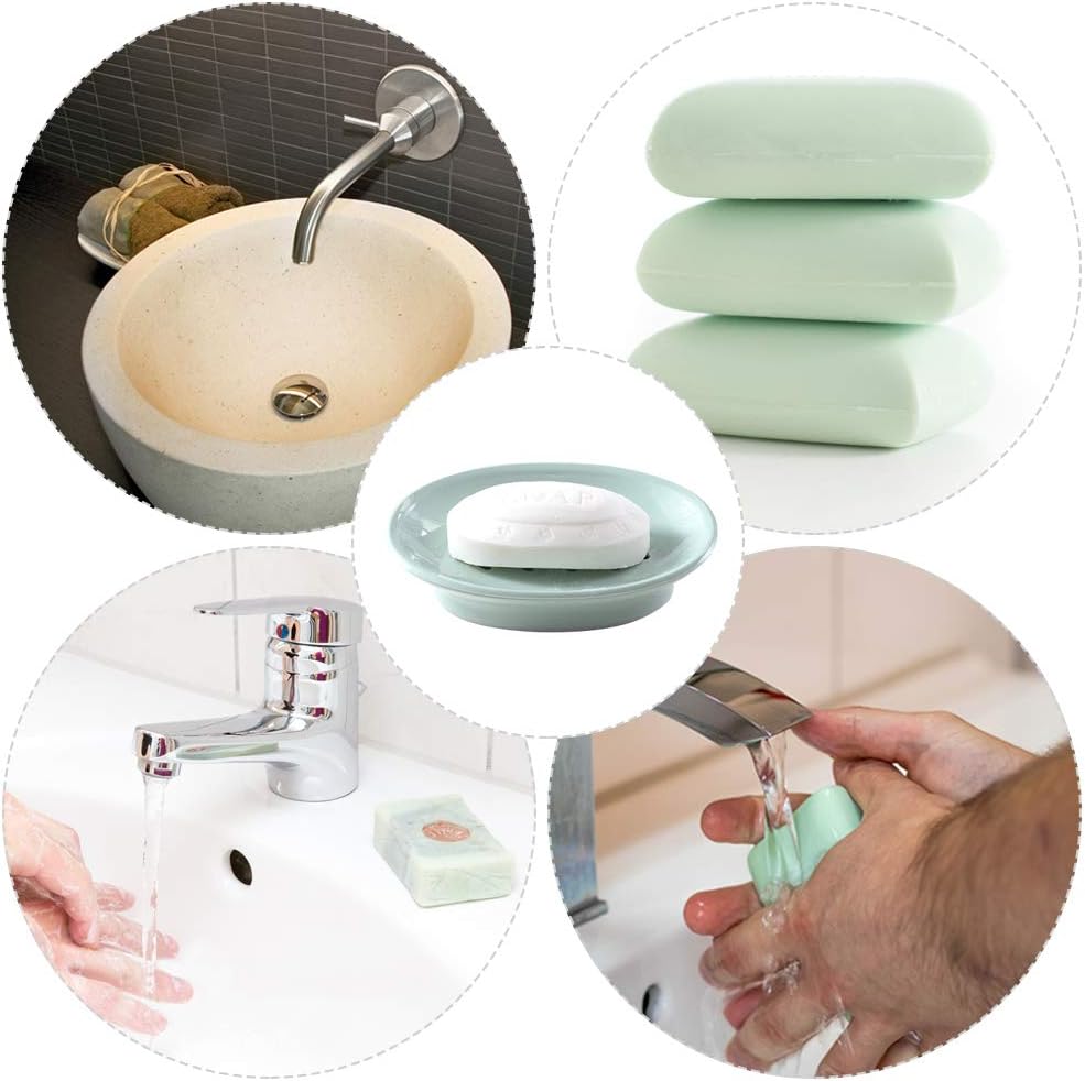 DaKuan 4 Pack Removable Soap Drainers Plastic Soap Holder, Soap Saver Box Container for Bathroom (Pink, Blue, Green, Khaki): Home & Kitchen