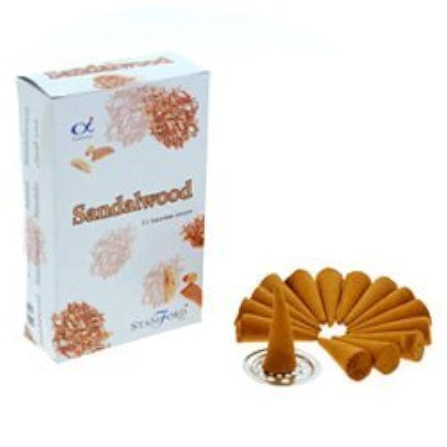 Incense Cones Stamford Sandalwood 15 cone pack and holder