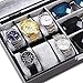 Cloudwalk Watch and Sunglasses Case Holder for 6 Watches and 3 Pairs of Glasses Storage Organizer for Men Upgraded