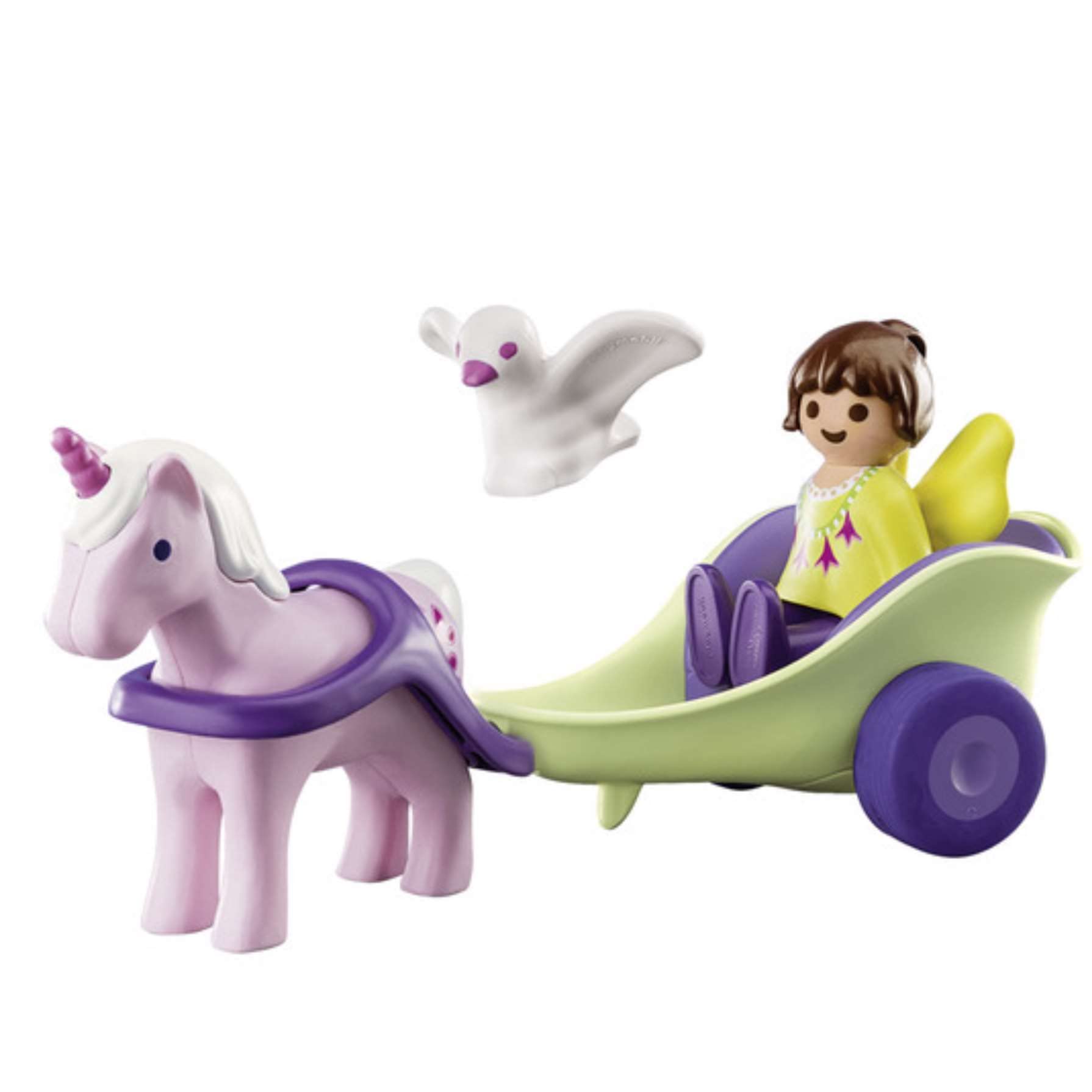PLAYMOBIL 1.2.3 70401 Unicorn Carriage with Fairy, for Children Ages 1.5 - 4