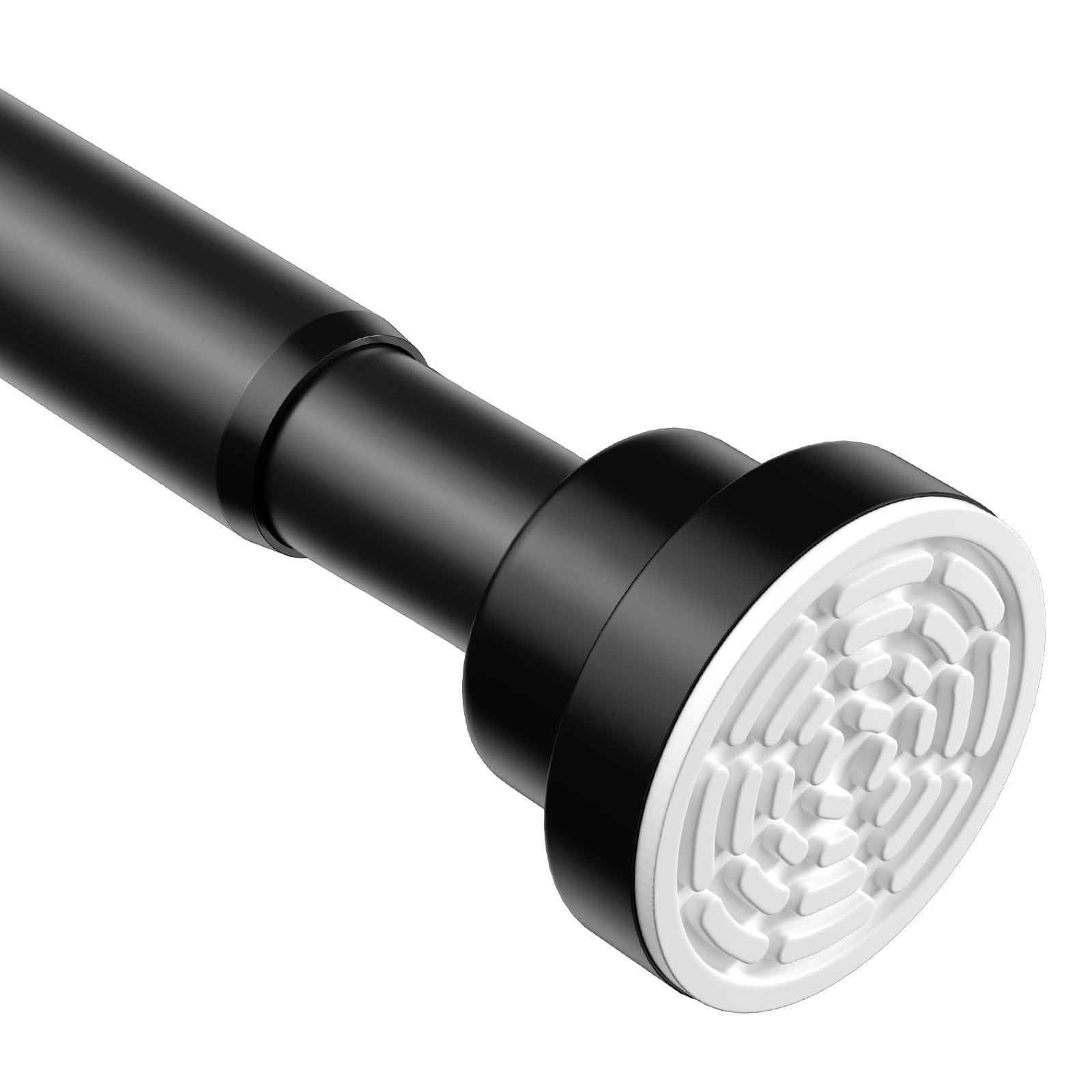 WEIXINHAI Shower Curtain Pole,Extendable Curtain Poles 79-160 Cm,Shower Poles Extendable No Drill,Shower Curtain Rail Non-Slip,Black Shower Pole For Bathroom,Kitchen,Bedroom,Diameter:22 Mm