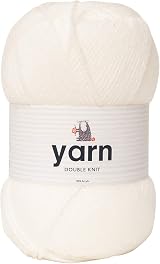KORBOND DK White Yarn 100g Acrylic Wool 290m Double Knit DK