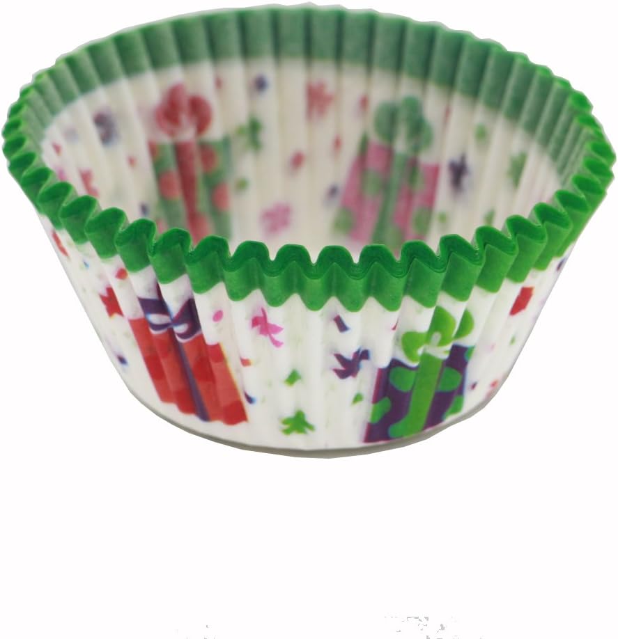 Lamber Green Cupcake Paper Mini Baking Wrappers Non-stick to the Cake 100 Pieces Gift
