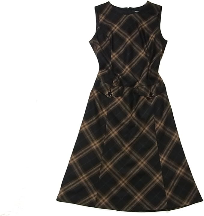 Amazon バーバリー ロンドン Burberry London 36 チェック柄 ノースリーブ ロング ワンピース ブラウン esab 中古 オールインワン 通販
