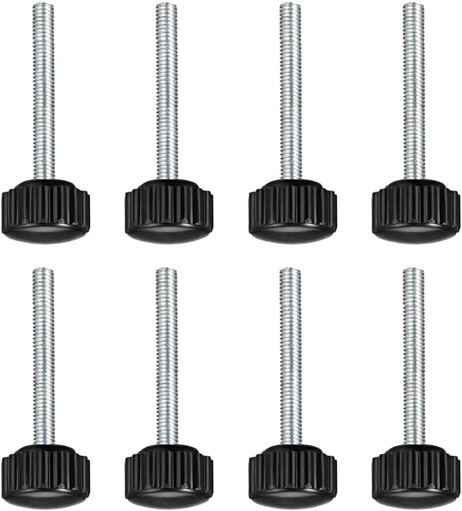 MACHSWON Knurled Clamping Knobs Saw Drill Press Lathe and Routing Jigs Packaging Machinery Printing Equipment Hand Clamping Handle Bolt Hand Knob Screw Replacement Parts M4 x 35mm 8pcs