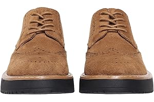 Glorertl Women's Chunky Platform Lace-Up Round Toe Oxfords Shoes Non-Slip Comfort Casual Dressy School Work Loafers