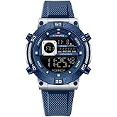 NAVIFORCE Fashion Men Digital Wrist Watch Military Waterproof Sports Chronograph Watches for Men with Alarm/LED Backlight