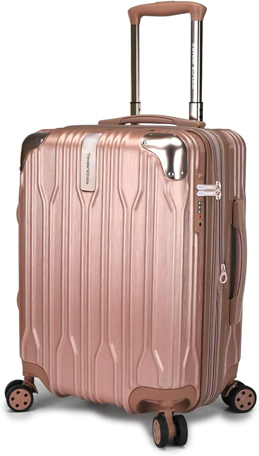 Traveler's Choice Bell Weather Expandable 20" Spinner Luggage, Rose Gold Luggage