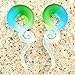 BodyJ4You Glass Taper Swirl Spiral Island Paradise Plugs Ear Gauges Treble Hanger 4G (5mm) Stretchers 2PCS