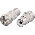 Superbat F Male Coax to RCA Female Connector Convertor Adapter for TV Atari 2600/7800, C64 Mini, Commodore, Sega, Colecovisio