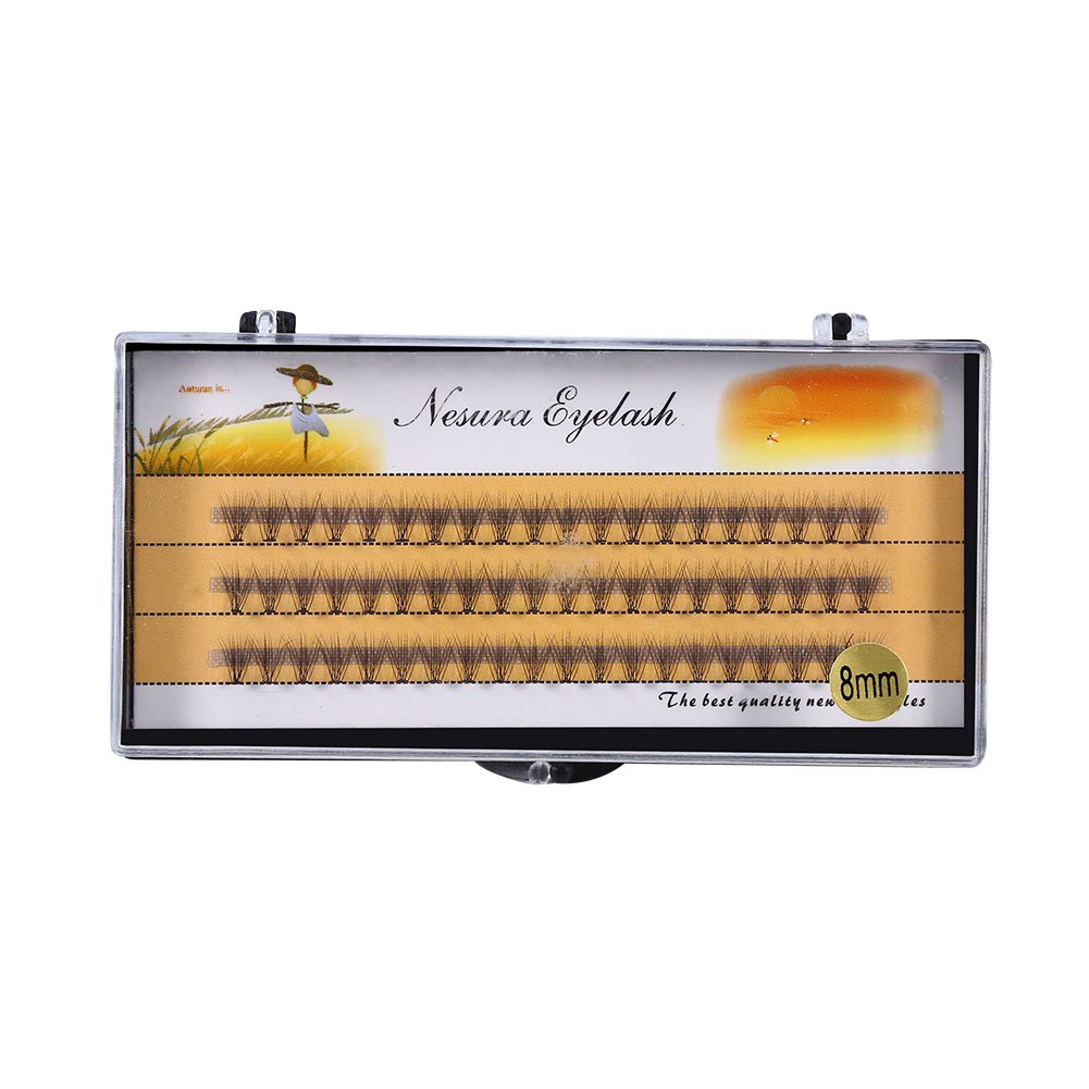 60PCS Eyelash Extensions Individual Lash Volume 3D Fans Natural Fake Eyelashes 9-12MM(8mm)