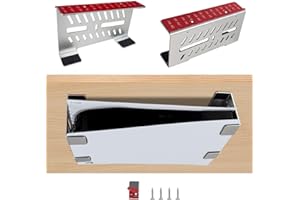 PS5/PS5 Slim Under Desk Mount, Chanvoo Aluminum Under Desk Mount Holder Compatible with Playstation 5/5 Slim Digital Edition No Drill Not Compatible with PS5 Disc Version (Silver)