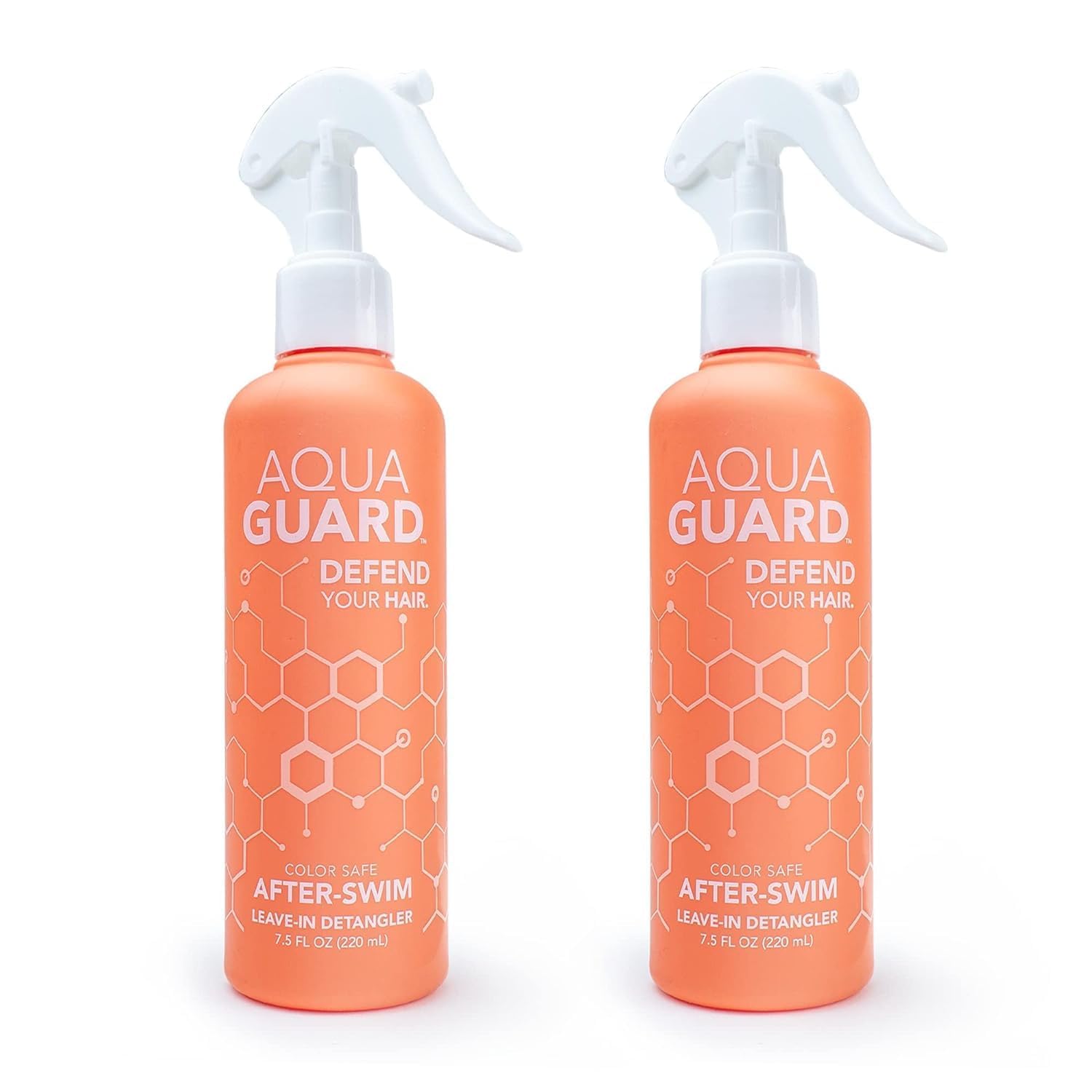 AquaGuard After-Swim UV Leave-In Detangler - Protects Hair From the Sun for Smooth, Silky Feel - Paraben & Gluten Free, Vegan, Color Safe, Leaping Bunny Certified (2-Pack)