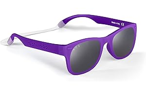 ROSHAMBO BABY ROSHAMBO Unbreakable Toddler Sunglasses with Strap BPA-free – Girls Boys 2-4 years – Polarized Lens, Assembled in USA
