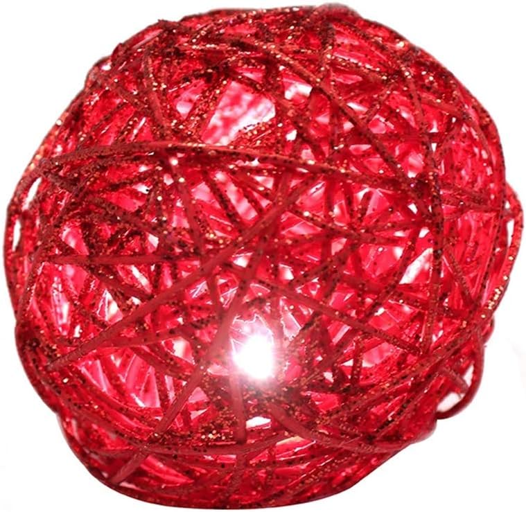 Bola de ratán de simulación con Luces Hueco Decoración navideña Árbol