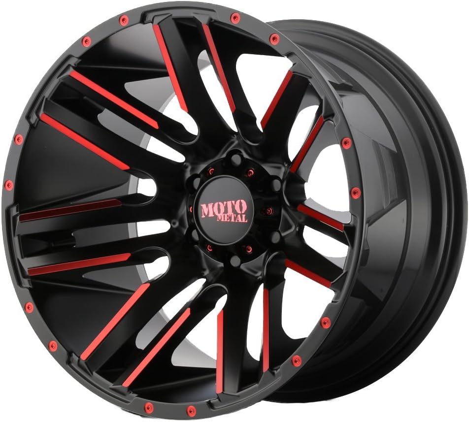 Moto Metal MO978 20x10 6x135-24mm Black/Machined/Red Wheel Rim 20" Inch