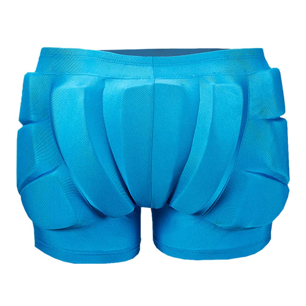 KENANLAN Kids Hip Pads, 3D Padded Shorts, Eva Padded Shorts Impact Protective Gear, for Skateboarding Snowboarding Skating (Light blue)