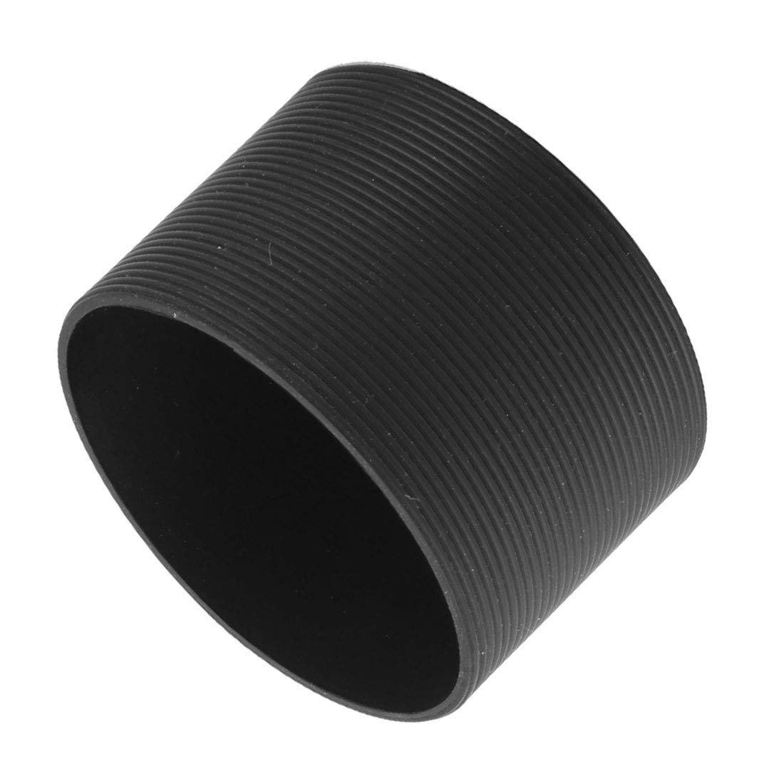 Sourcingmap Silicone Round Heat Insulated Water Cup Sleeve Protector Cover 6.5cm Dia Black