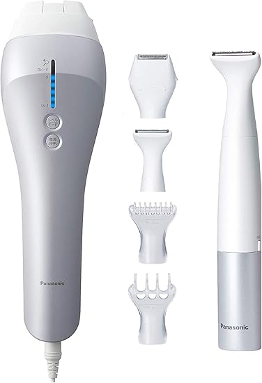 Amazon Co Jp パナソニック 光美容器 光エステ ボディ フェイス用 ハイパワータイプ シルバー Es Wp S 除毛器 フェリエ Vio専用シェーバー セット ホーム キッチン