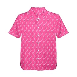 HUGLAZY Flamingo Shirt Pink Hawaiian Shirts Short