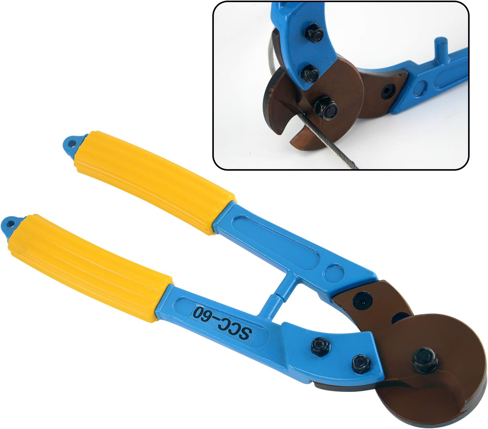 IBOSAD Steel Wire Cutter Cable Wire Cutting Tools for 1/4 Inch Steel Wire Rope Cutter,1/5 Inch Steel Rod and 120 MCM Cu/Alu Cable