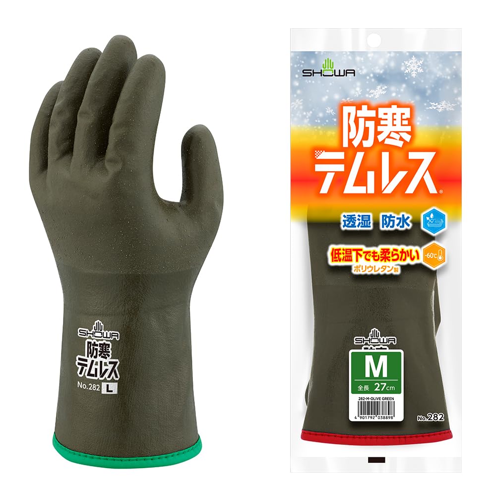 【防寒手袋】 ショーワグローブ(Showaglove) No.282 防寒テムレス オリーブグリーン Mサイズ 1双 の商品画像