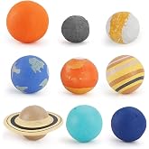 9 Piece Universe Planet Solar System Model Nine Planets Model Solar System Planet Figure Cake Topper Decoration Collection Figure for Astronomy Enthusiast