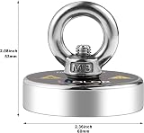 Uolor Magnet Fishing Kit N35 Eyebolt Neodymium 160KG 353LB 20M Rope Gloves view 6