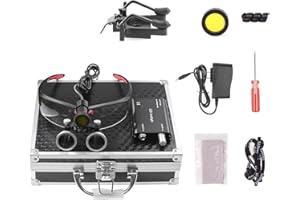 DY-409 5W Head Magnifier Adjustable Spotlight Headlight Matte Frame 2.5X/3.5X420mm Binocular Loupe Optical Glass with Aluminu