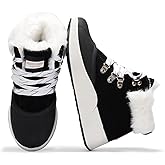 Project Cloud Waterproof Snow Boots for Women - Memory Foam Insole Non-Slip Womens Snow Boots & Winter Shoes with Shoe Lace - Lightweight Indoor Outdoor Shoes