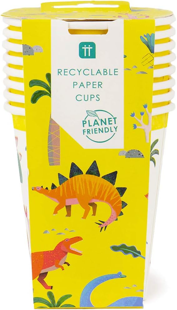 Talking Tables Pack of 8 (250ml/9oz) Dinosaur Cups, Dinocups, 8 Count (Pack of 1) - Image 4