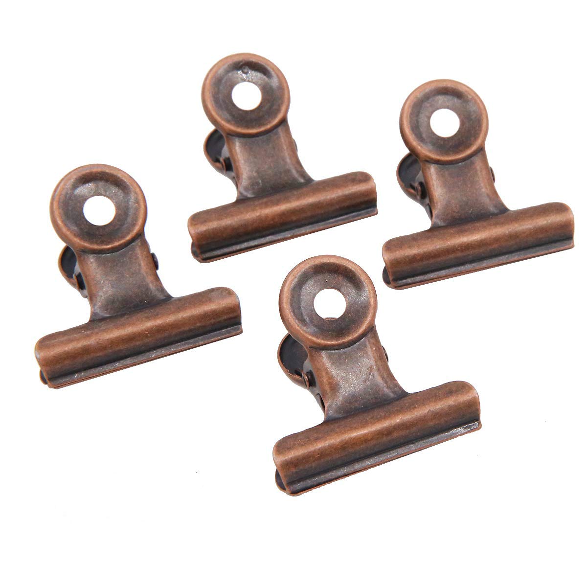 15 Pieces Red Copper Bulldog Clips,31mm Metal Paper Clamp for Cork Board and Photo Wall